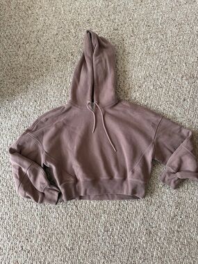 Abercrombie & Fitch Cropped Mauve Hoodie